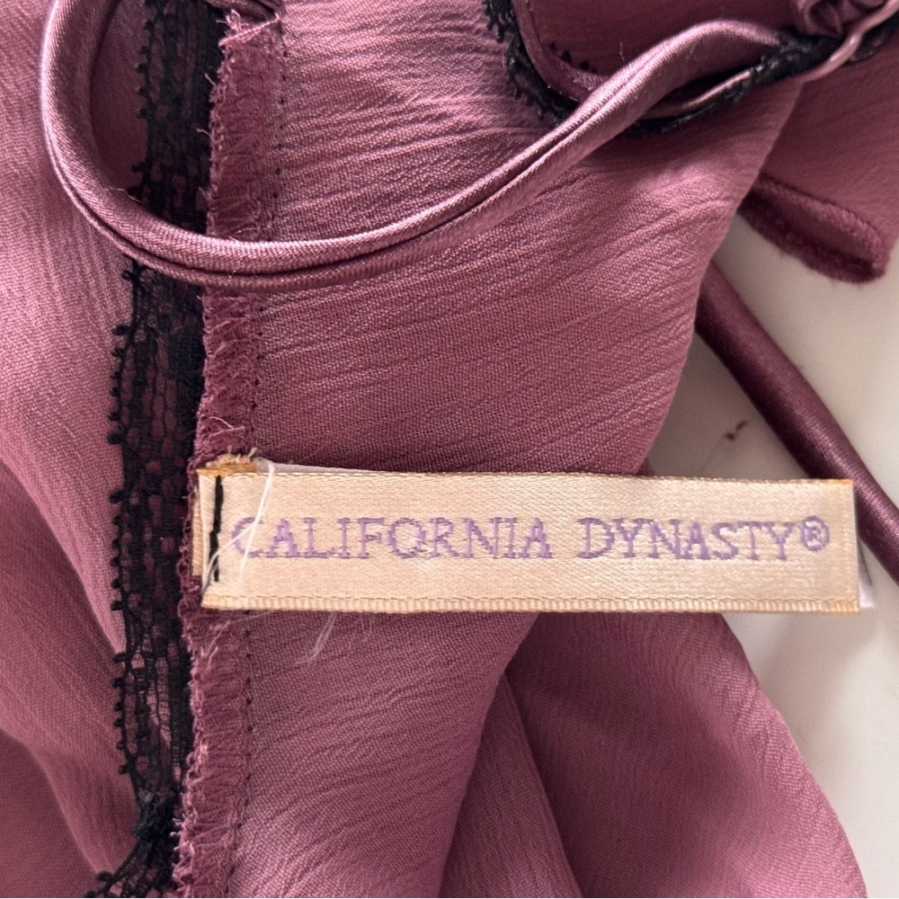 Vintage Y2K California Dynasty Pink Slip Dress Lace lingerie Romantic Whimsy S - Picture 7 of 12